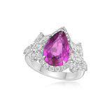 Pear Shaped Pink Sapphire Ring
