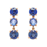18 Karat Rose Gold Sapphire Drop Earrings