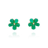 Emerald Flower Earrings