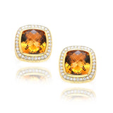 David Yurman Citrine and Diamond Earrings