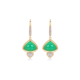 Trisolina French Wire Earrings with Chrysoprase