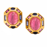 Estate Verdura Pink Tourmaline Earrings
