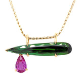 Sapphire and Tourmaline Pendant