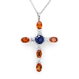 Diamond and Sapphire Cross