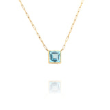 14 Karat Yellow Gold Prism Necklace