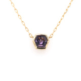Bezel Set Spinel Necklace