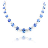 Ceylon Sapphire and Diamond Necklace