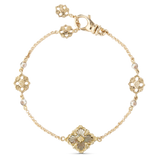 OPERA TULLE YELLOW GOLD BRACELET WITH MOTHER OF PEARL LOGO