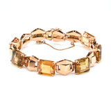 Estate Citrine Emerald Bracelet