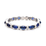 Platinum Sapphire and Diamond Bracelet