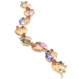 Estate Tiffany Retro Floral Leaf Link Necklace and Bracelet