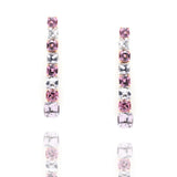 Pink and Grey Spinel Necklace and Earrings