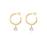 Lina Hoops Earring with Pearl
