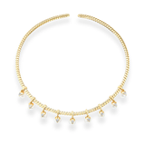 Lina Collar with Diamond and Nine Pearl Pendants
