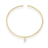 Lina Collar with Diamond and One Pearl Pendant