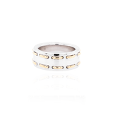 Stiched White Gold Band