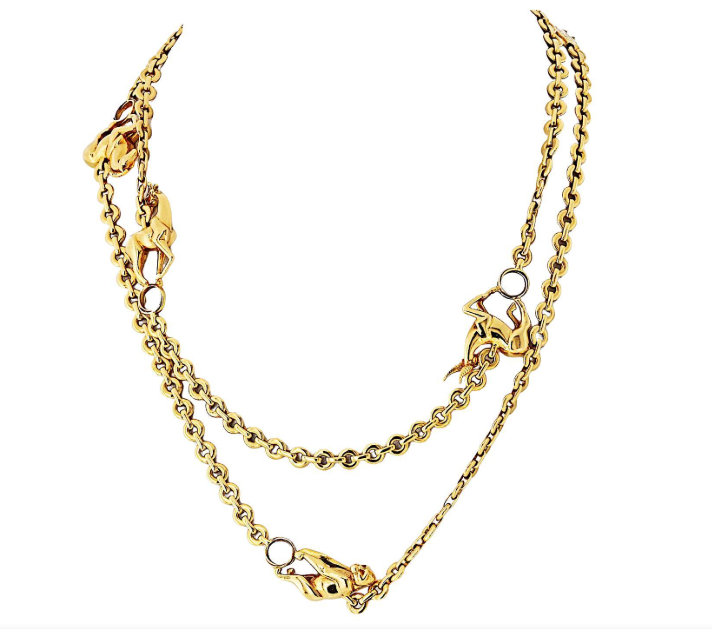 Estate Cartier Animal Station Necklace