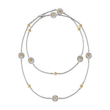 BLOSSOMS SILVER AND VERMEIL NECKLACE WITH BROWN DIAMONDS