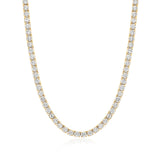 12 Carat Yellow Gold Diamond Tennis Necklace