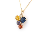Prism Fancy Colored Sapphire Pendant