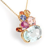 Aquamarine Cluster Pendant