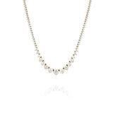 7.75 Carat Graduated Diamond Tennis Necklace