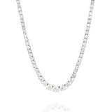 22.94 Carat Graduated Diamond Tennis Necklace