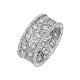 RAMAGE WHITE GOLD ETERNELLE WITH DIAMONDS AND SCALLOPED BORDERS