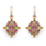 Pink and Green Geometric Charms