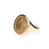 1880 Gold Coin Signet Ring