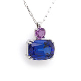 Tanzanite and Sapphire Coupled Pendant