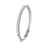 MACRI WHITE GOLD BOMBÉ BRACELET WITH DIAMONDS