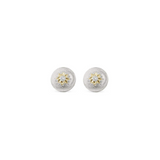 MACRI CLASSICA WHITE AND YELLOW GOLD SET EARRINGS WITH DIAMONDS