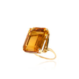 Orange Citrine Cocktail Ring