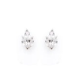 Cut White Topaz Earrings