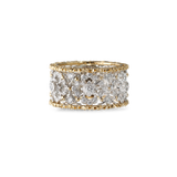 OPERA FULL PAVE' WHITE AND YELLOW GOLD ETERNELLE RING