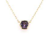 Bezel Set Spinel Necklace