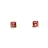 Pink Tourmaline Stud