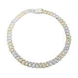 Two-Tone Diamond Cuban Link Necklace