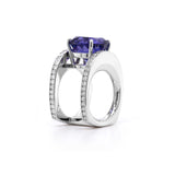 Suspended Tanzanite Ring