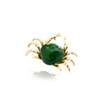 Estate Green Enamel Crab Pin