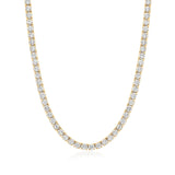 12 Carat Yellow Gold Tennis Necklace