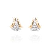 Contemperary Design Diamond Pave Earrings
