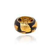 SOHO 18 Karat Yellow Gold and Black Enamel Ring