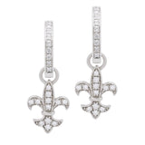 Diamond Fleur-De-Lys Earring Charms