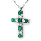 Emerald & Diamond Cross