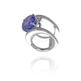 Suspended Tanzanite Ring