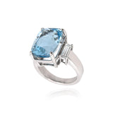 Aquamarine 3-Stone Ring