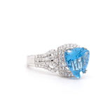 Blue Topaz Diamond Ring