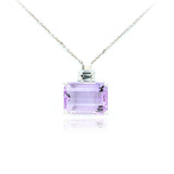 Amethyst and Diamond Pendant